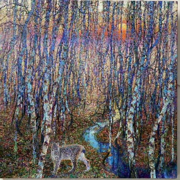 Sunset in the Grove 100 × 100 cm (40 × 40 inches) 2025 year