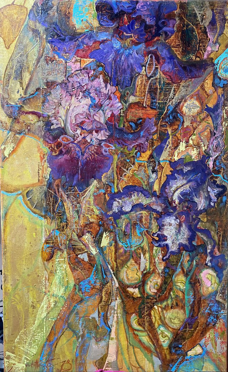 Iris Flower 130×80 cm (52×32 inches) 2018 year