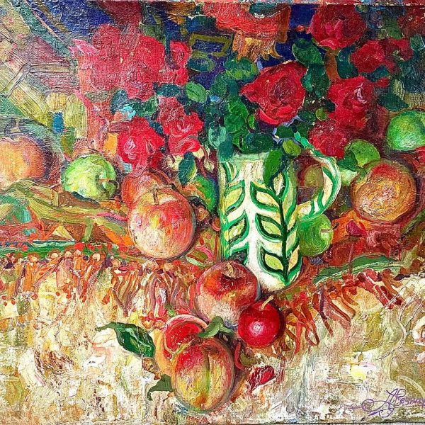 Roses and Peaches (20 × 26 inches), 2011 year
